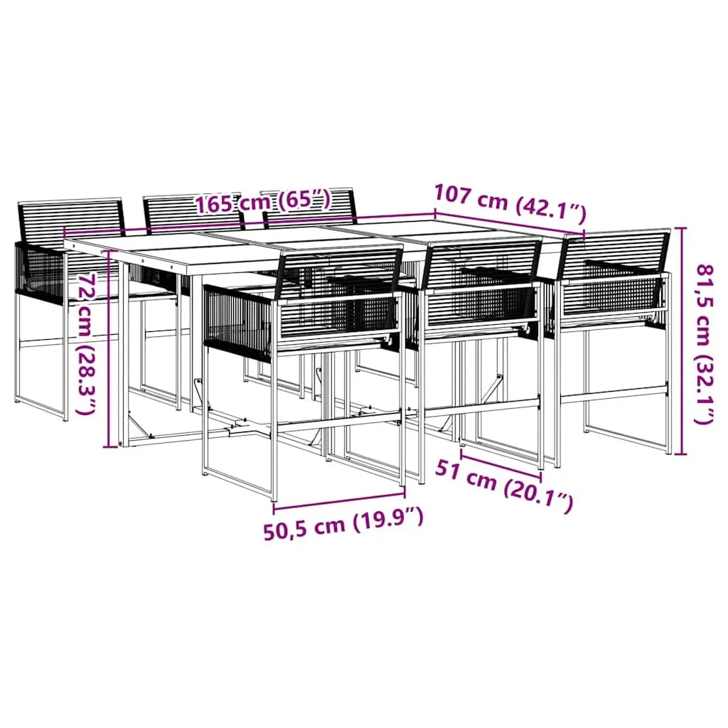 7-Piece Garden Dining Set with Comfort and Style