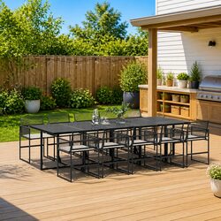 Value-Focused 11 Piece PE Rattan Dining Set