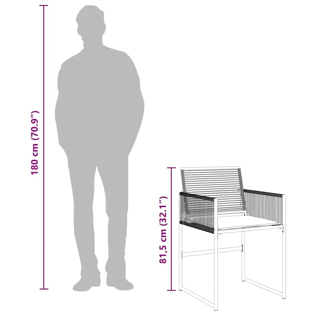 Outdoor Dining Set 11 Piece Garden Furniture Black PE Rattan Table Chairs