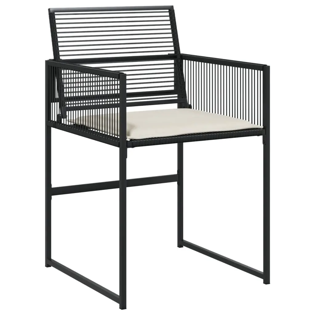 Outdoor Dining Set 13 Piece Black PE Rattan Table Chairs Cushions