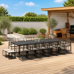Comfortable and Practical 17 Piece Outdoor Dining Set