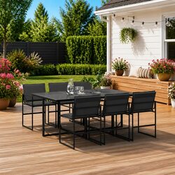 Reliable 7 Piece Outdoor Dining Set for Comfortable Gatherings