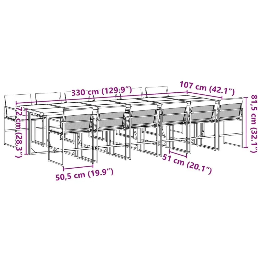 13 Piece Outdoor Dining Set