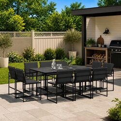 Value-Focused 11 Piece Garden Dining Set - Black