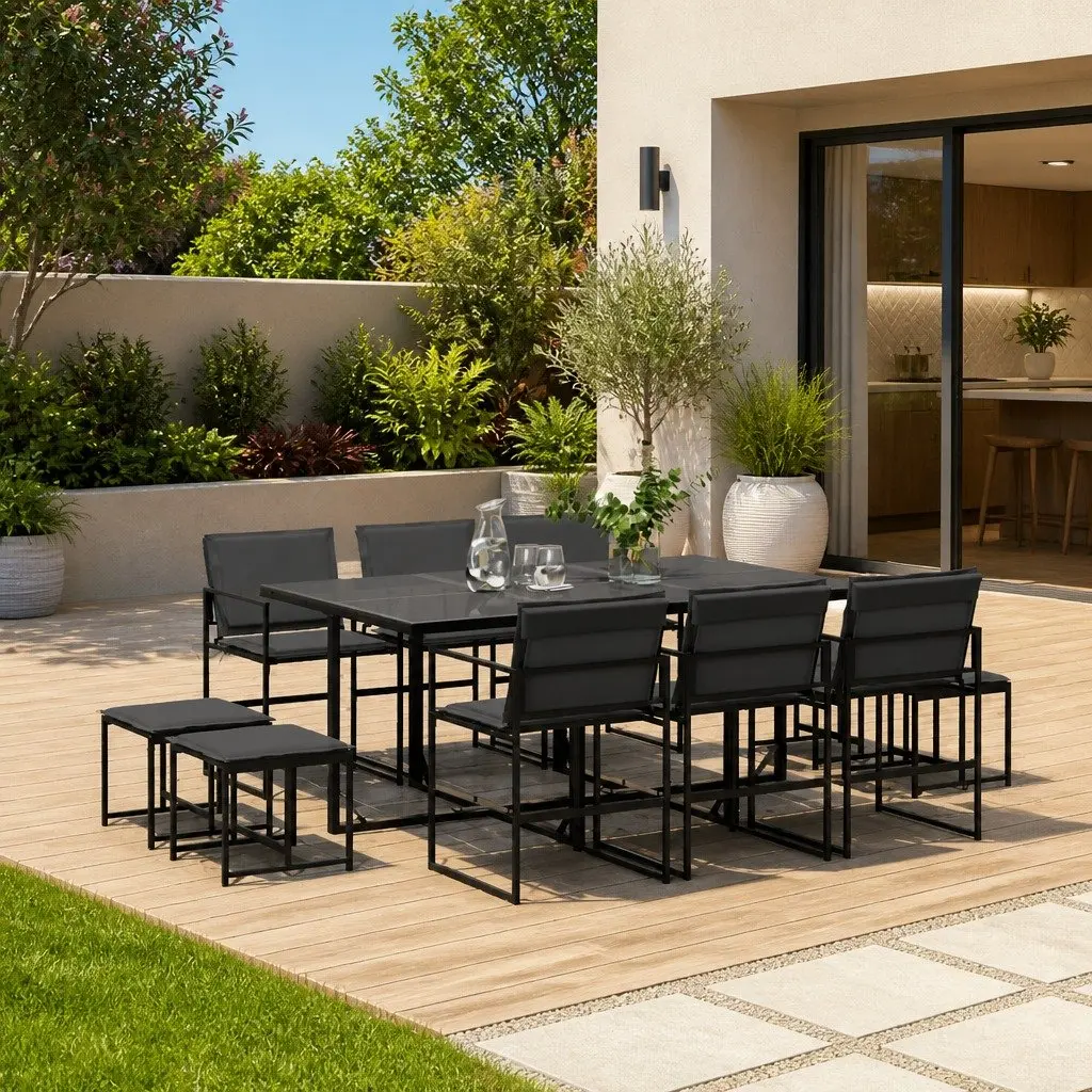 11-Piece Outdoor Dining Set for Relaxing Gatherings