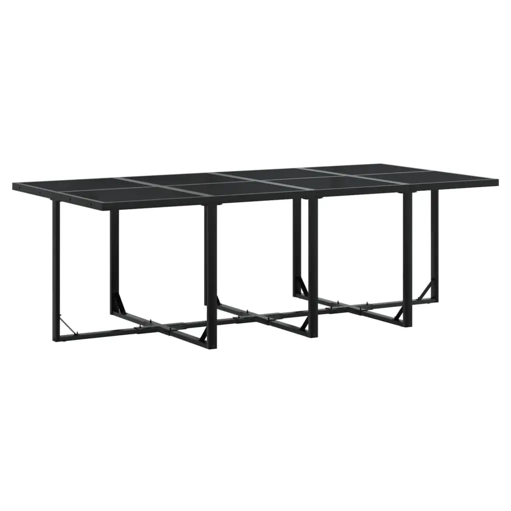 Garden Dining Set 13 Piece Outdoor Furniture Black Textilene Chairs Table