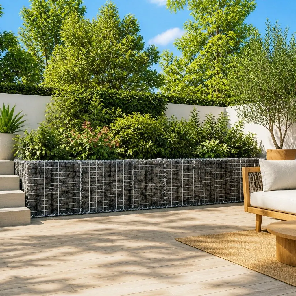 Gabion Basket 500x50x50 cm for Garden Landscaping Outdoor Silver