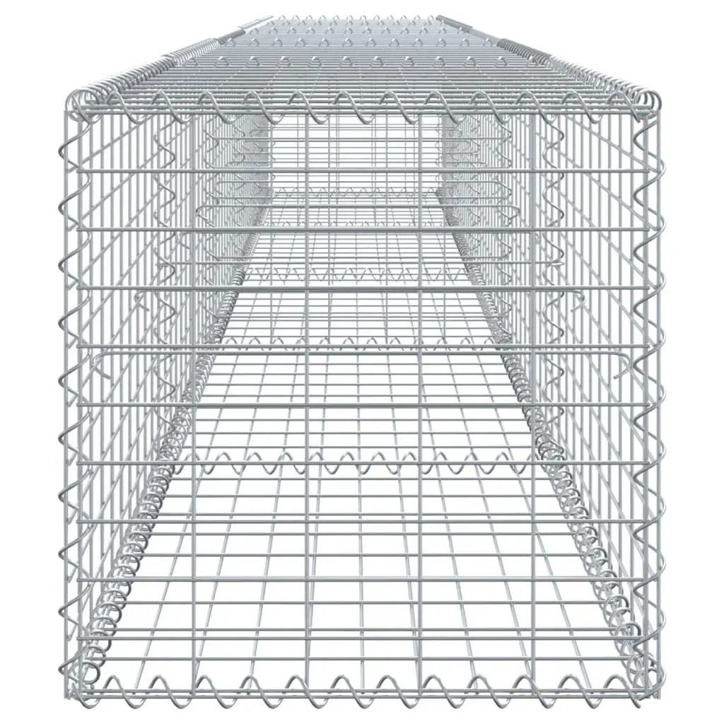 Gabion Basket 500x50x50 cm for Garden Landscaping Outdoor Silver
