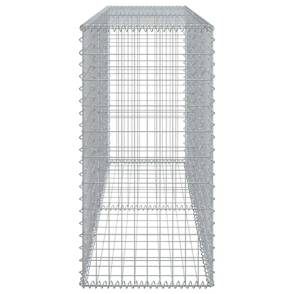Gabion Basket 200x50x100 cm for Garden Retaining Silver Galvanised Iron Wire