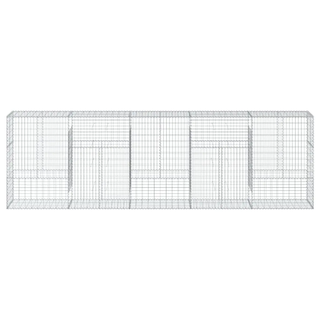 Gabion Basket 500x50x150 cm Outdoor Garden Landscaping Silver