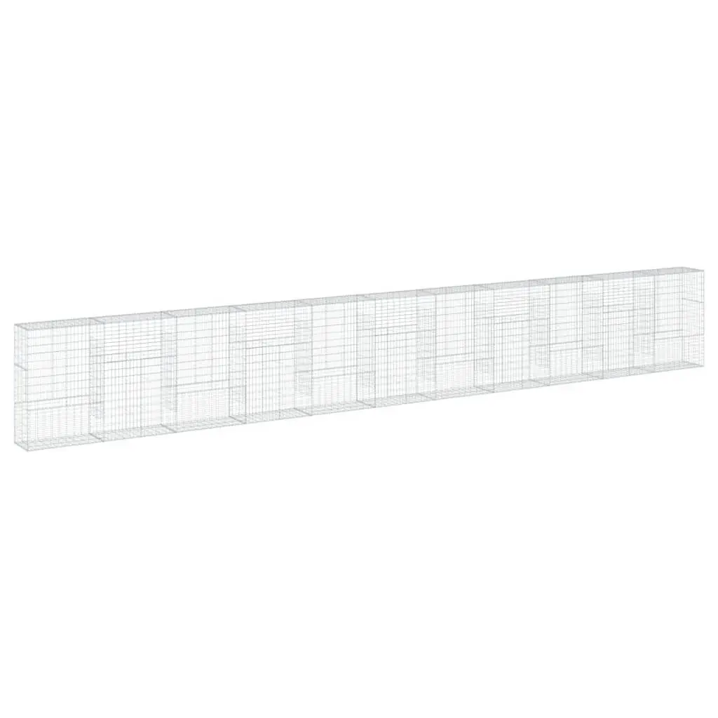 Gabion Basket 1100x50x150 cm for Landscaping Silver Galvanised Iron Wire