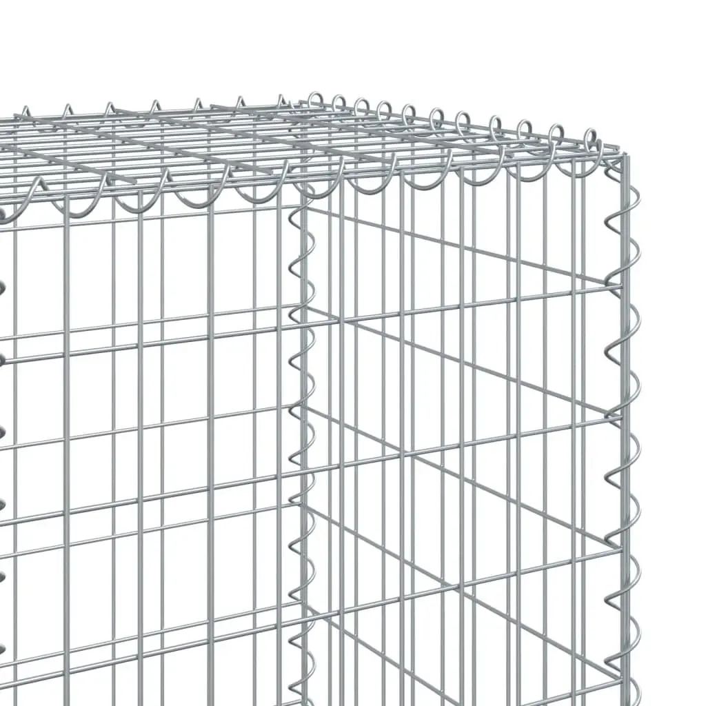 Gabion Basket 1100x50x150 cm for Landscaping Silver Galvanised Iron Wire
