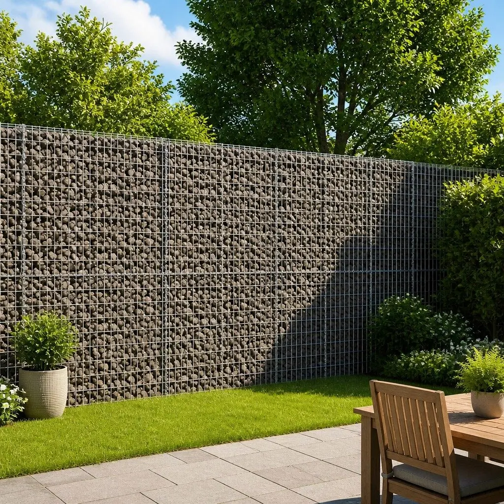 Gabion Basket 300x50x200 cm Silver Galvanised Iron for Landscaping Outdoor Decoration and Garden Structures