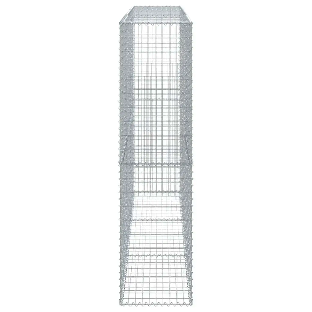 Gabion Basket 300x50x200 cm Silver Galvanised Iron for Landscaping Outdoor Decoration and Garden Structures