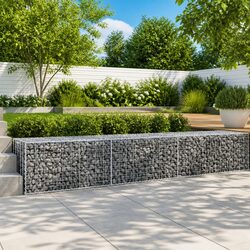 Reliable Gabion Basket with Cover for Your Garden 300x100x50 cm
