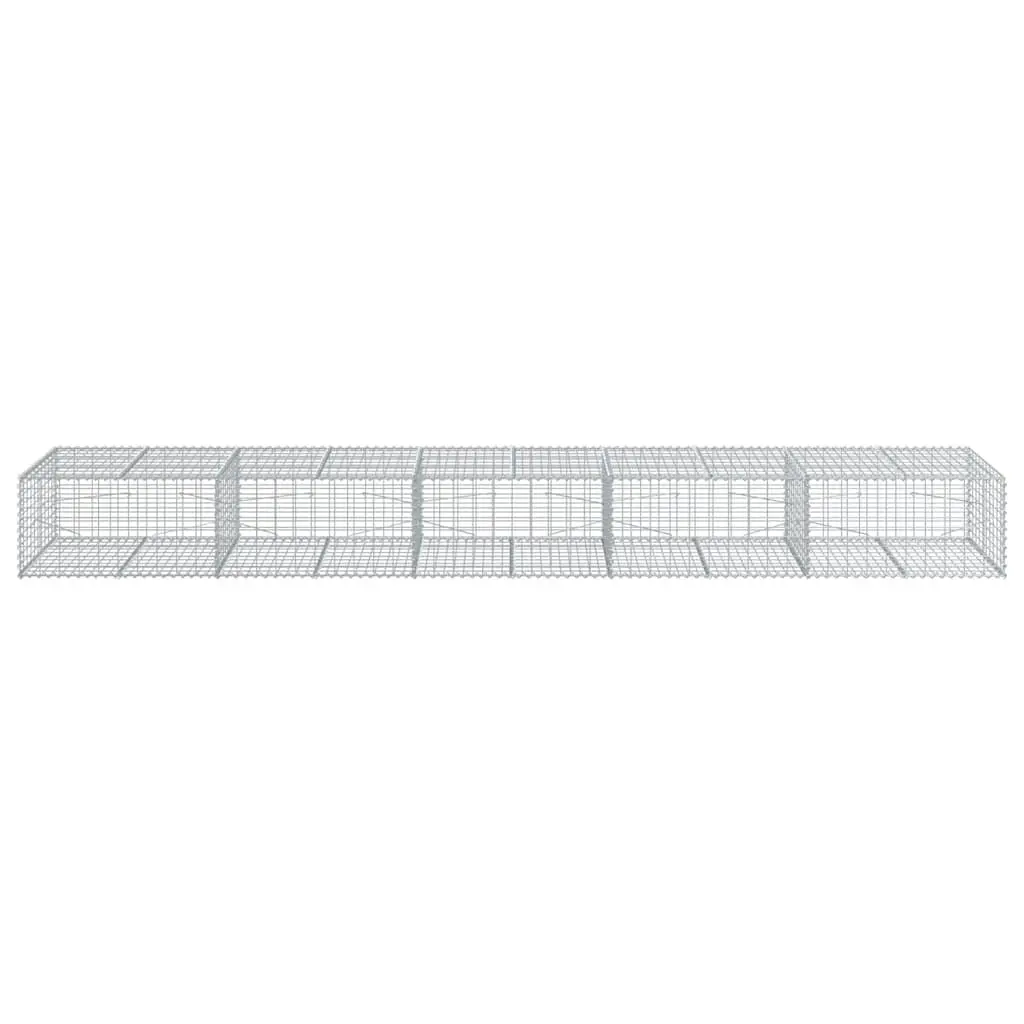 Gabion Basket 500x100x50 cm for Garden Retaining Wall Silver Galvanised Iron