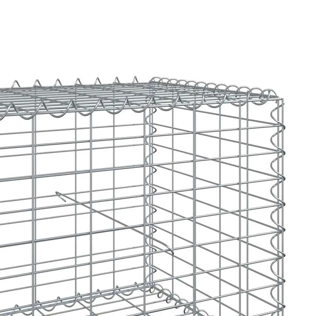 Gabion Basket 500x100x50 cm for Garden Retaining Wall Silver Galvanised Iron