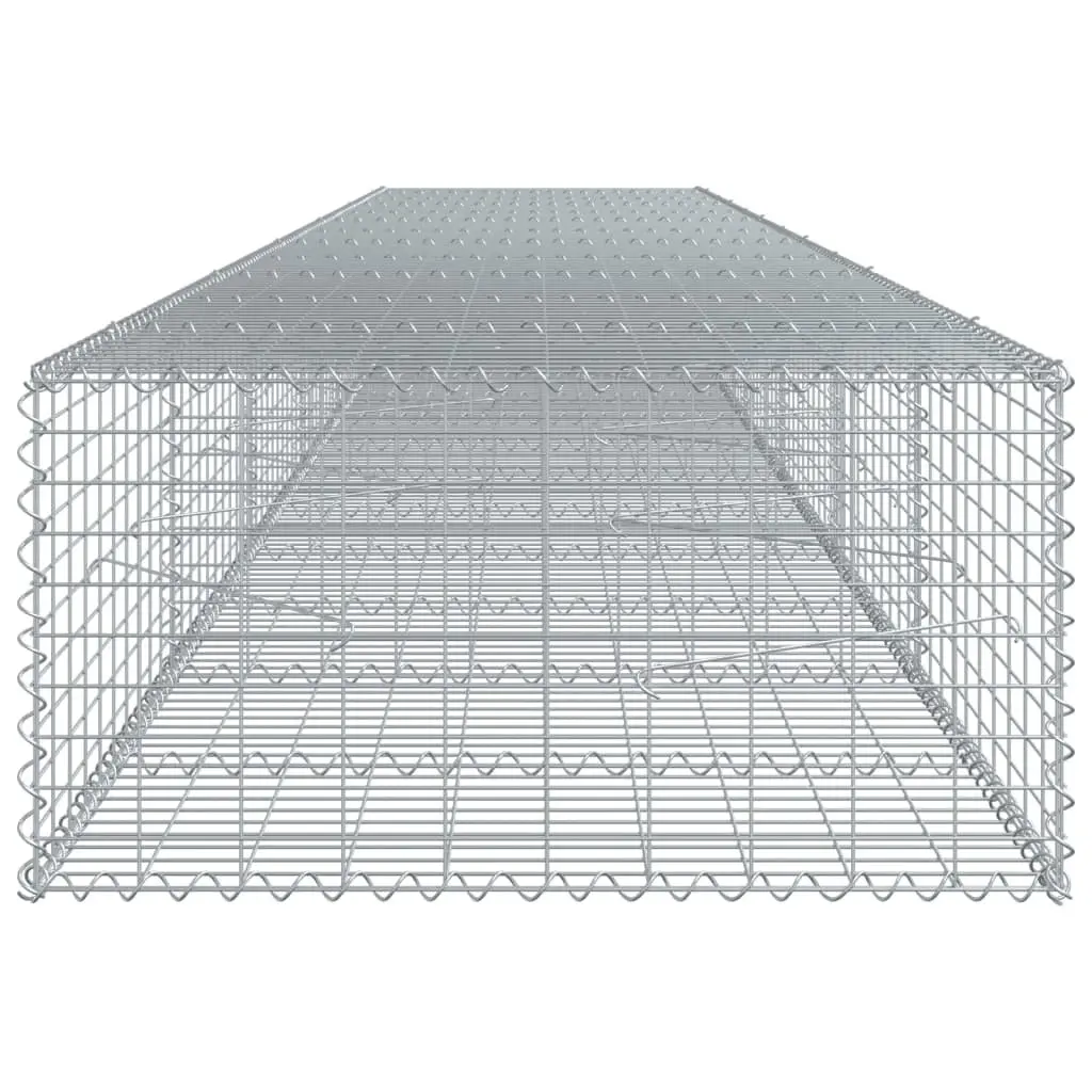 Gabion Basket 600x100x50 cm for Garden Retaining Silver Galvanised Iron Wire