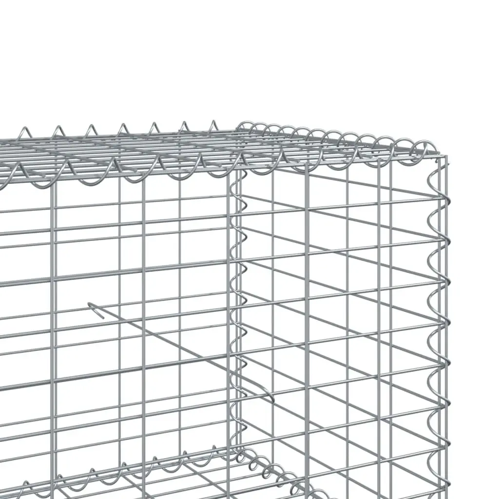 Gabion Basket 800x100x50 cm Silver Metal Wire Garden Retaining Wall