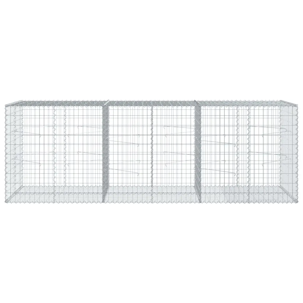 Gabion Basket 300x100x100 cm Garden Retaining Wall Decorative Cage Silver