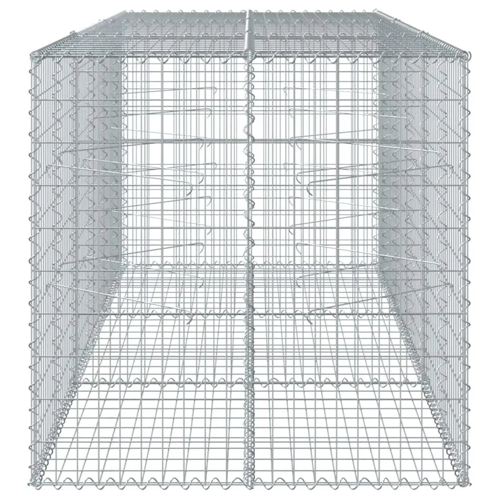 Gabion Basket 300x100x100 cm Garden Retaining Wall Decorative Cage Silver