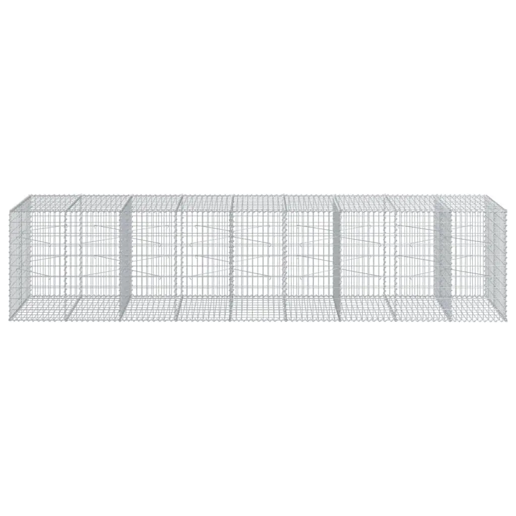 Gabion Basket 450x100x100 cm Garden Retaining Wall Silver