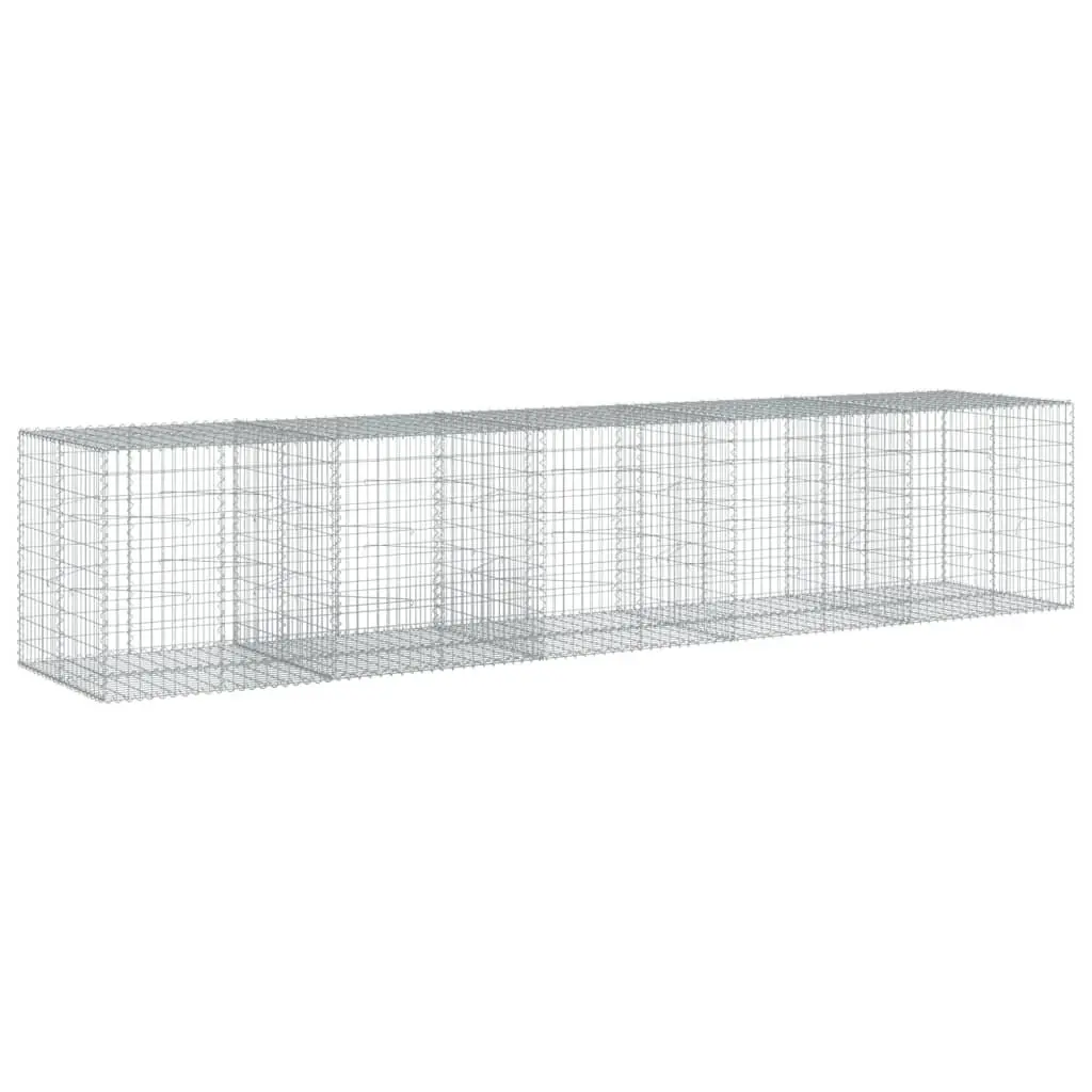 Gabion Basket 500x100x100cm for Landscaping Outdoor Decoration Galvanised Iron Wire Cage Silver