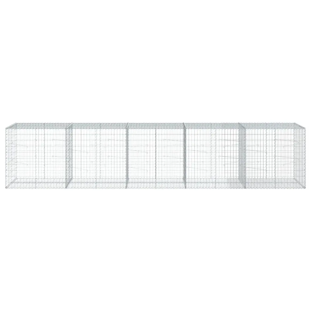 Gabion Basket 500x100x100cm for Landscaping Outdoor Decoration Galvanised Iron Wire Cage Silver