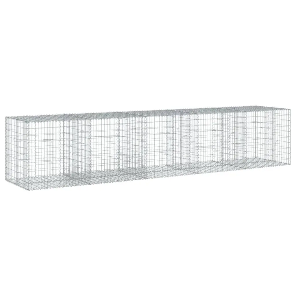 Gabion Basket 500x100x100cm for Landscaping Outdoor Decoration Galvanised Iron Wire Cage Silver