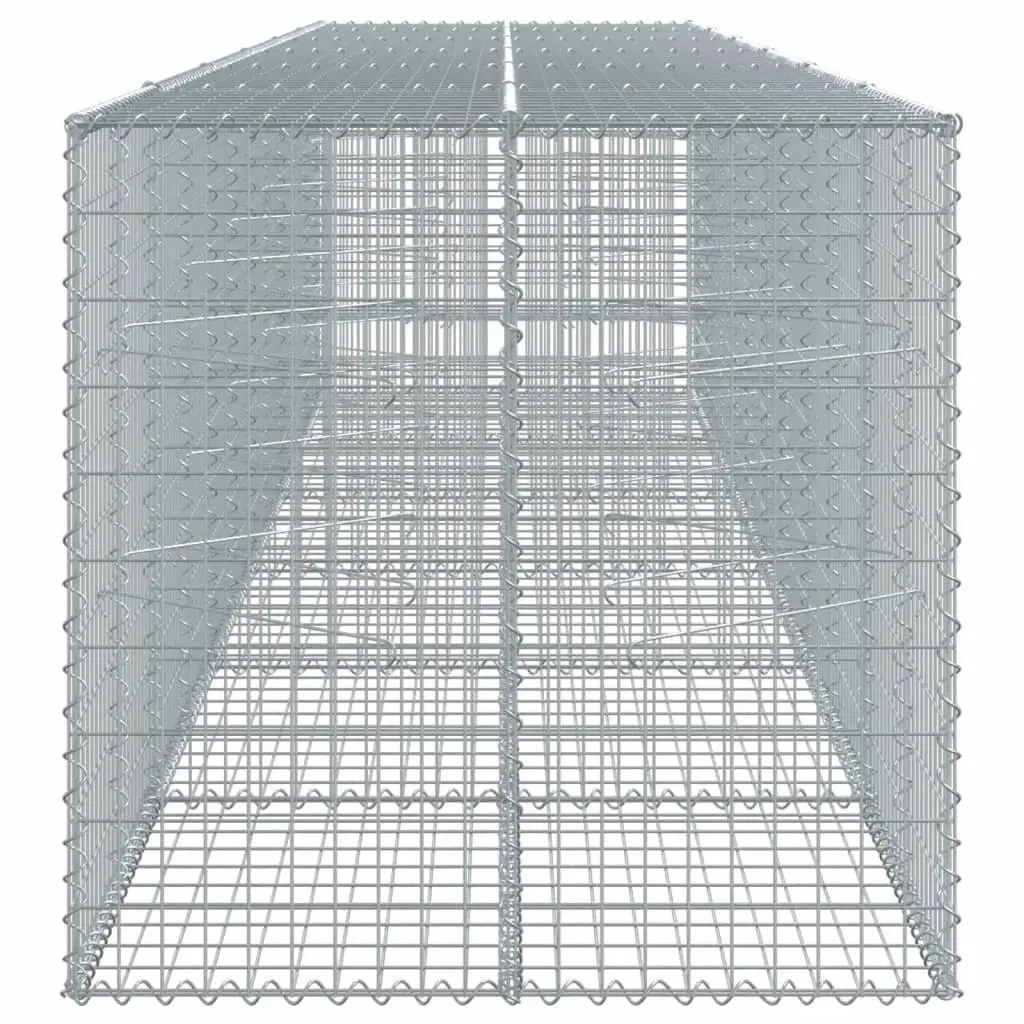Gabion Basket 600x100x100 cm Garden Retaining Wall Silver Wire Cage