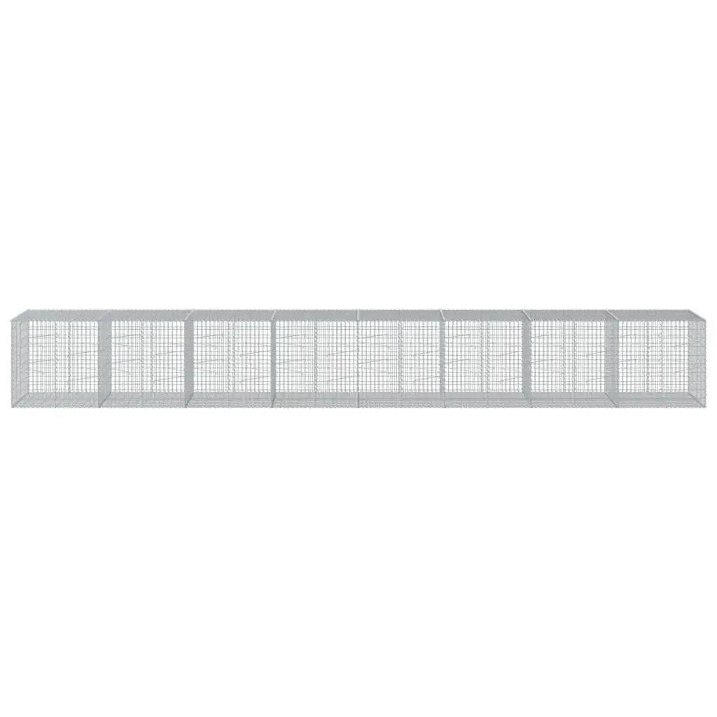 Gabion Basket 800x100x100 cm for Landscaping and Outdoor Decor Silver Galvanised Iron Wire Cage