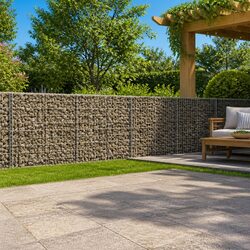 Gabion Basket with Cover 950x100x100cm Galvanised Iron Wire Garden Retaining