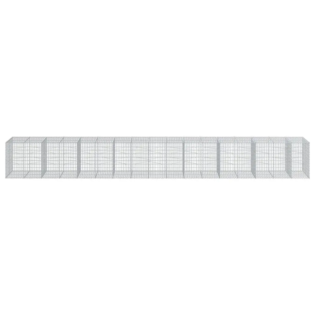 Gabion Basket 950x100x100cm for Garden Retaining Silver Galvanised Iron Wire