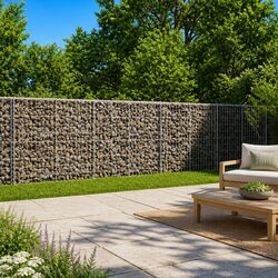 Reliable Gabion Basket with Cover for Your Garden - 1000x100x100 cm