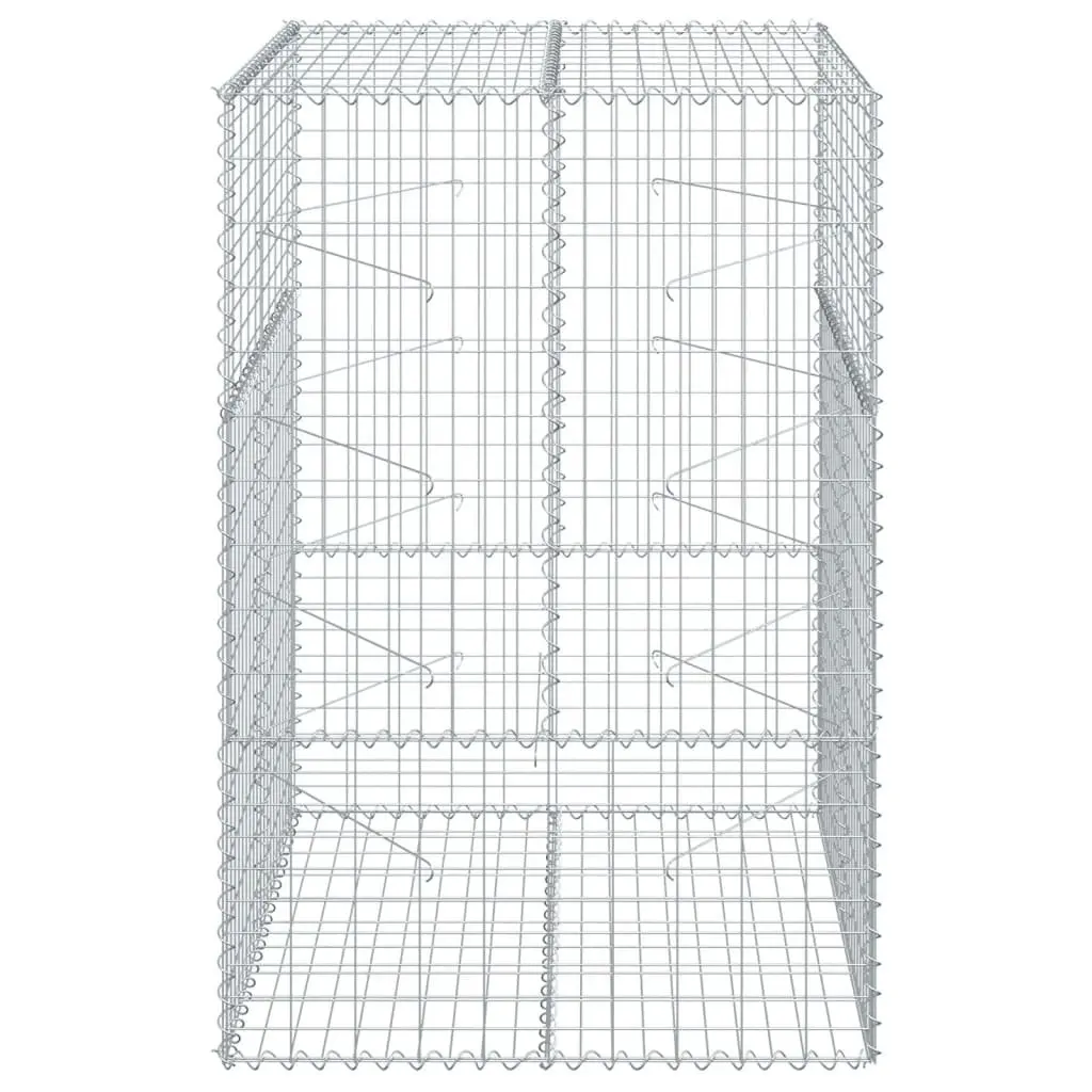 Gabion Basket 100x100x150 cm for Garden Landscaping Galvanised Iron Wire Silver