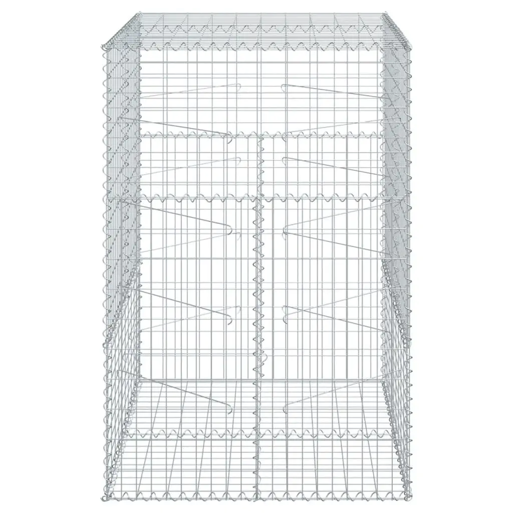 Gabion Basket 100x100x150 cm for Garden Landscaping Galvanised Iron Wire Silver