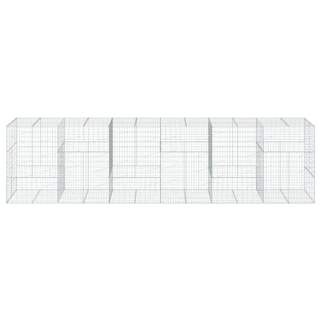 Gabion Basket 600x100x150 cm for Landscaping Garden Silver Galvanised Iron Wire