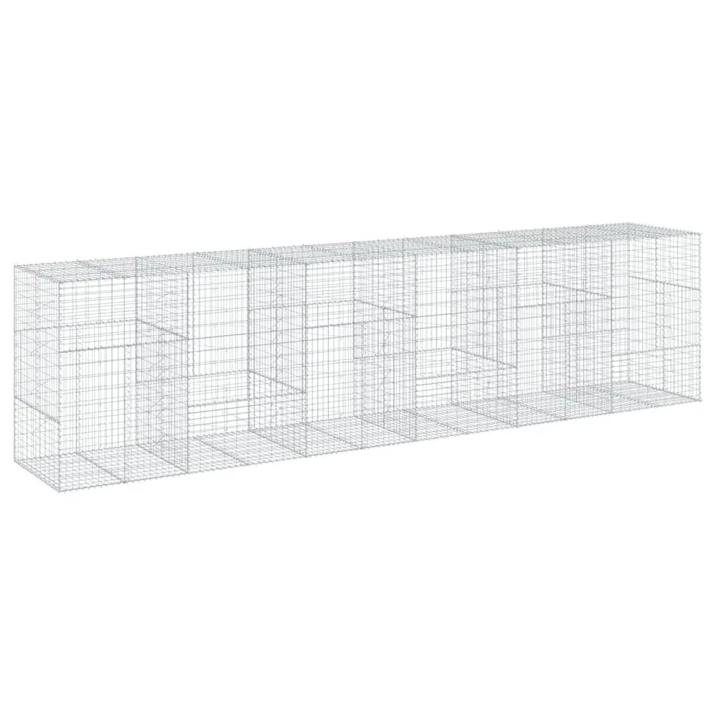 Gabion Basket 600x100x150 cm for Landscaping Garden Silver Galvanised Iron Wire