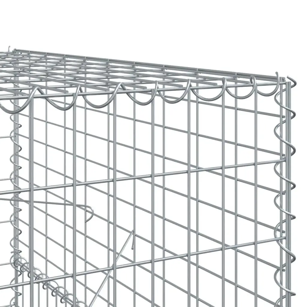 Gabion Basket 600x100x150 cm for Landscaping Garden Silver Galvanised Iron Wire