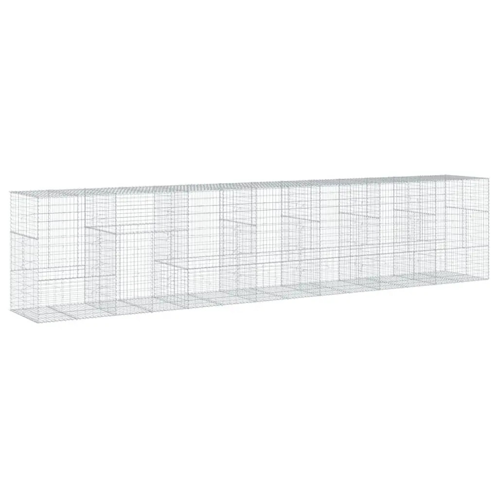 Gabion Basket 700x100x150 cm Galvanised Iron Wire Garden Cage Silver