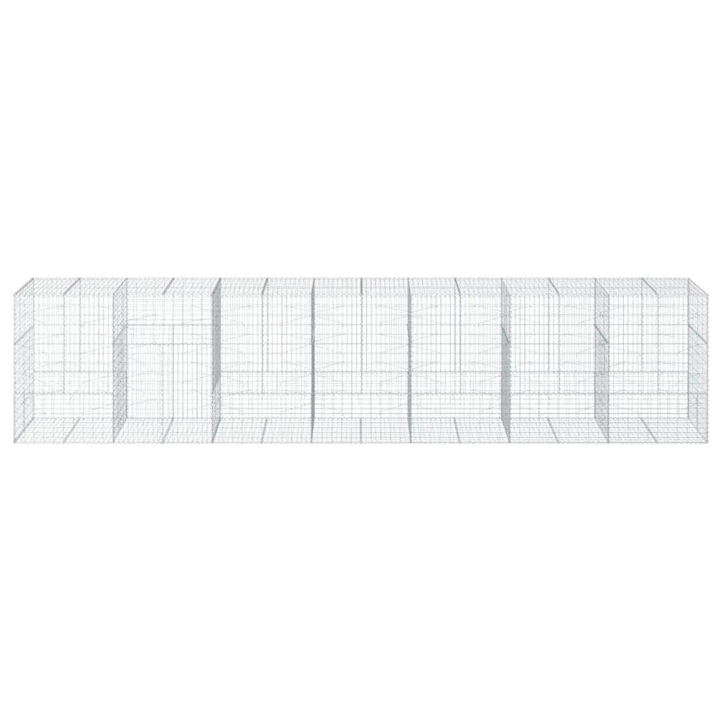 Gabion Basket 700x100x150 cm Galvanised Iron Wire Garden Cage Silver