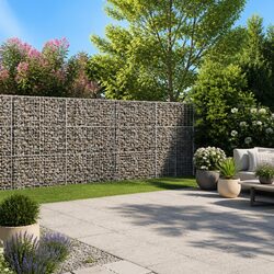 Gabion Basket with Cover 800x100x150 cm Galvanised Iron Wire Garden Retaining