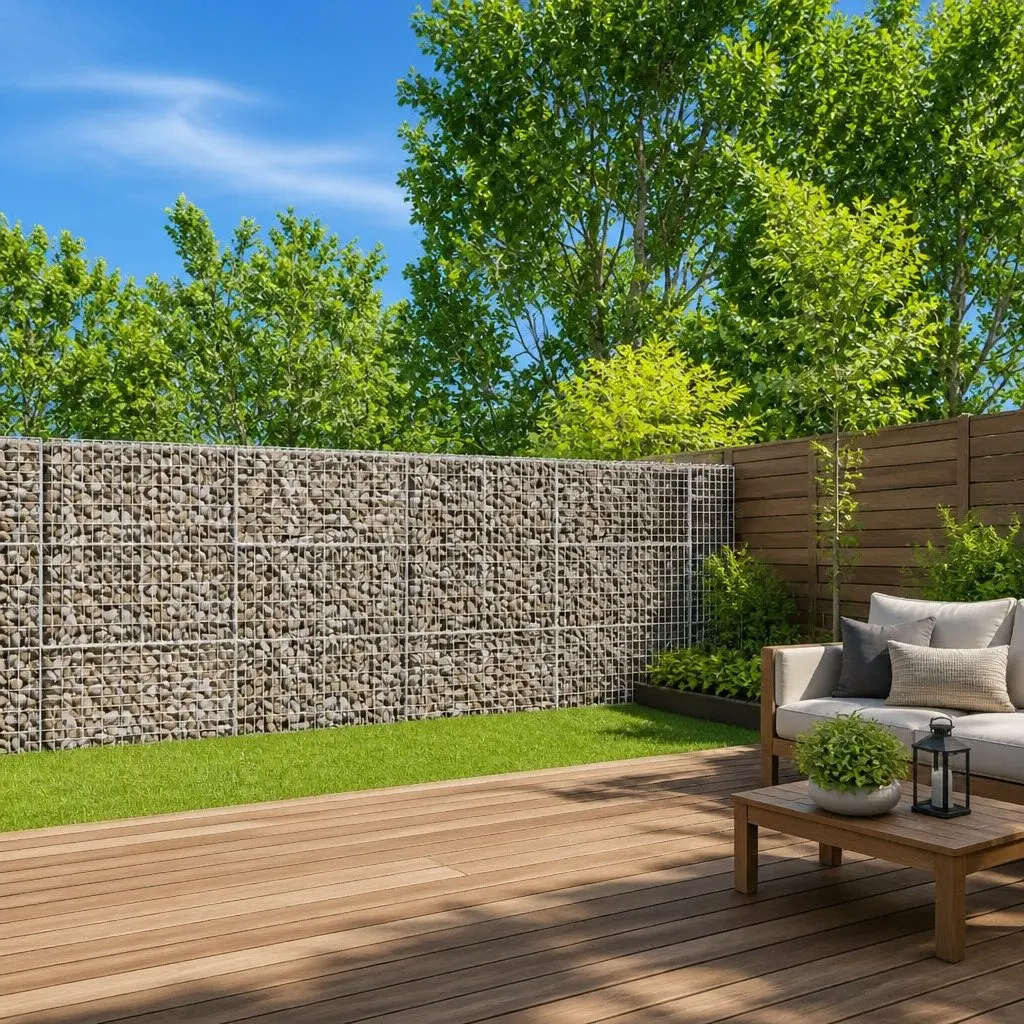 Gabion Basket 900x100x150 cm for Garden Landscaping Silver Galvanised Iron