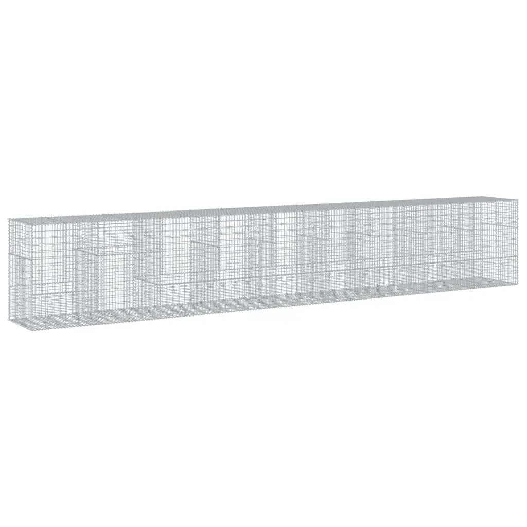 Gabion Basket 900x100x150 cm for Garden Landscaping Silver Galvanised Iron