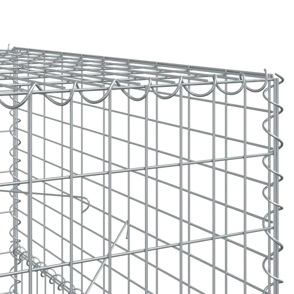 Gabion Basket 900x100x150 cm for Garden Landscaping Silver Galvanised Iron
