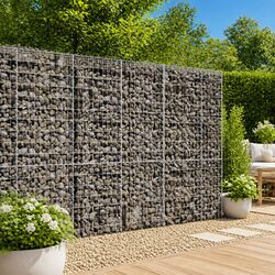 Reliable Gabion Basket with Cover for Your Garden 100x100x200 cm