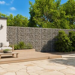 Reliable Gabion Basket with Cover for Garden 600x100x200cm