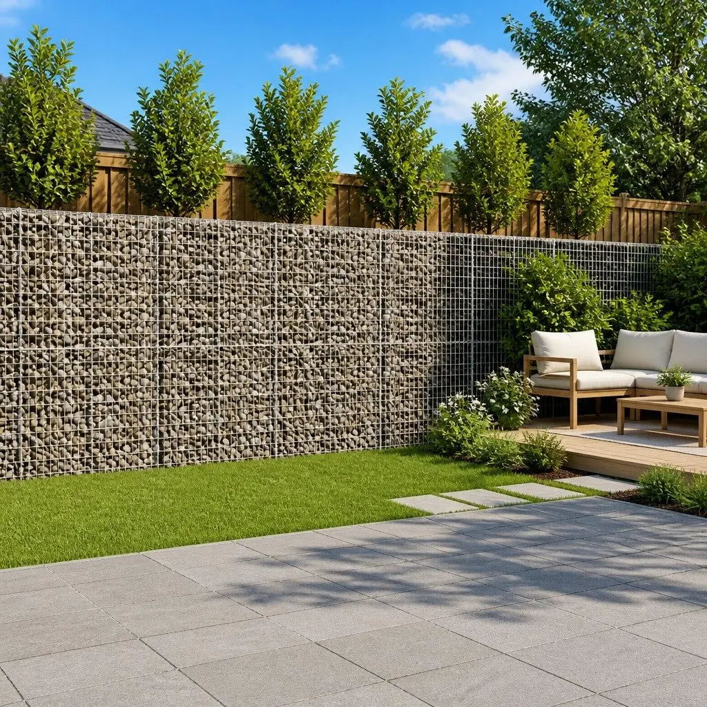 Gabion Basket 1100x100x200cm Outdoor Garden Cage Silver Galvanised Iron Wire