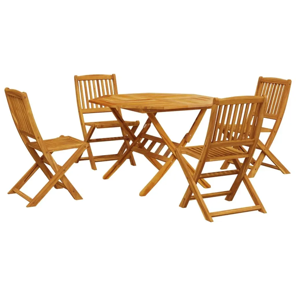 5-Piece Folding Garden Dining Set for Outdoor Use