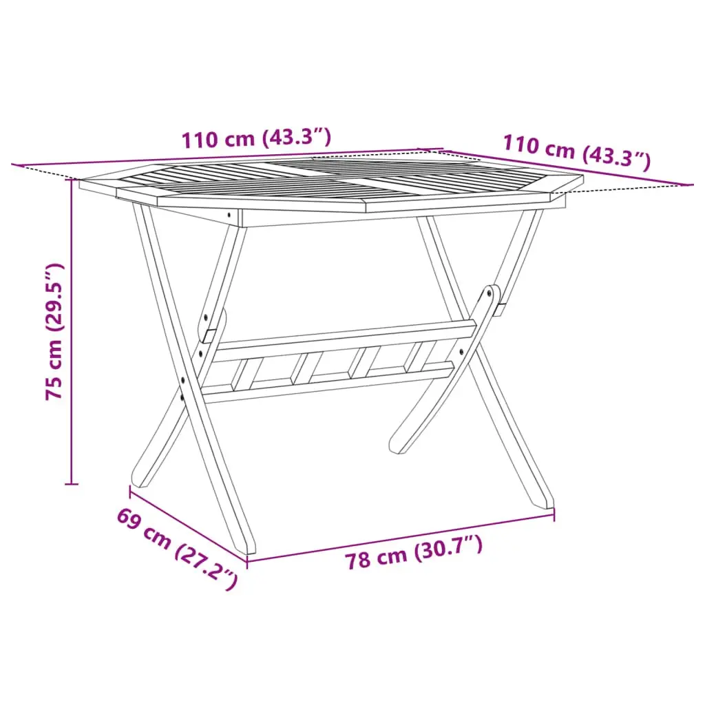 5-Piece Folding Garden Dining Set for Outdoor Use